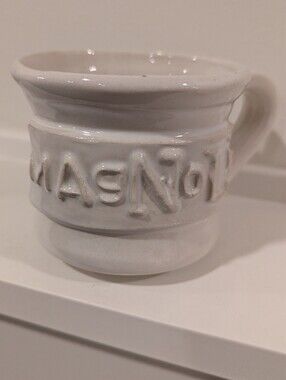 White Embossed Ceramic Mug - Magnolia